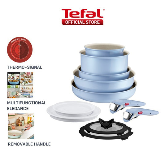 Tefal Ingenio Serenity Calm Blue 11pc Set L827SB