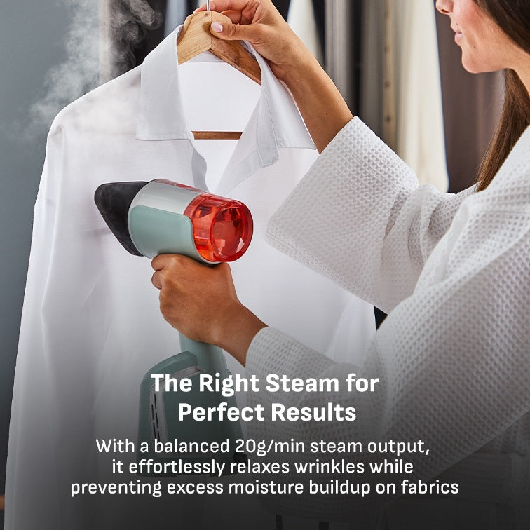 (NEW) Tefal Aerosteam Handheld Garment Steamer DT9814 – OptiFlow Suction , 1400W, 20g/min Steam, 100ml Water Tank