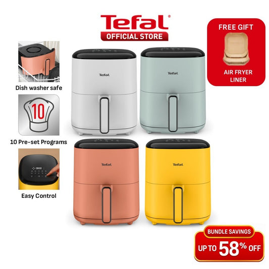 (NEW) Tefal Easy Fry POP 5L Air Fryer - 10 Programs, Mode Option, Adjustable Temperature, Touch Panel, Dishwasher-safe