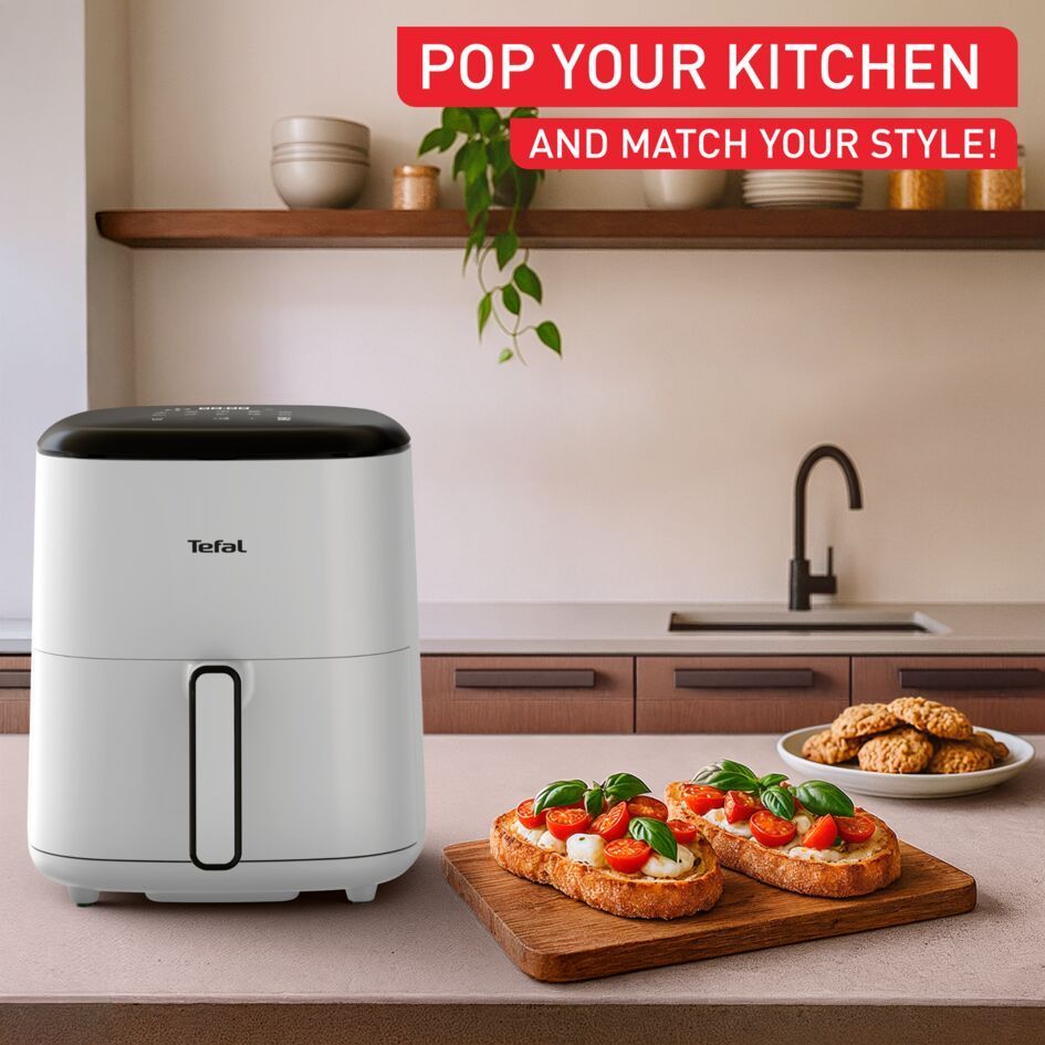 (NEW) Tefal Easy Fry POP 5L Air Fryer - 10 Programs, Mode Option, Adjustable Temperature, Touch Panel, Dishwasher-safe