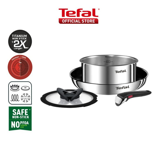 Tefal Ingenio Emotion 4pc Set (Fry Pan 24cm +Saucepan 18cm+ Lid 18cm) L8974S