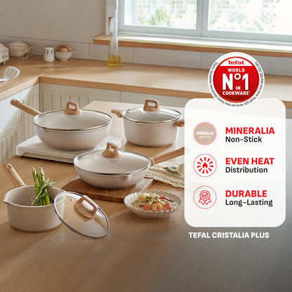 Tefal Cristalia Plus Deep Fry Pan 26cm / Saucepan 16cm / Stew Pot 20cm / Wok Pan 30cm