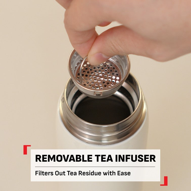 Tefal Mobility 450ml Vacuum Insulated Thermal Bottle - 6 hr Hot, 12 hr Cold, 316L Superior Stainless Steel, Leakproof
