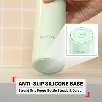 Tefal Mobility 450ml Vacuum Insulated Thermal Bottle - 6 hr Hot, 12 hr Cold, 316L Superior Stainless Steel, Leakproof